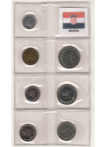 CROAZIA set monete circolate da 1 - 10 - 20 - 50  Lipa + 1 - 2 - 5 - Kune anni vari